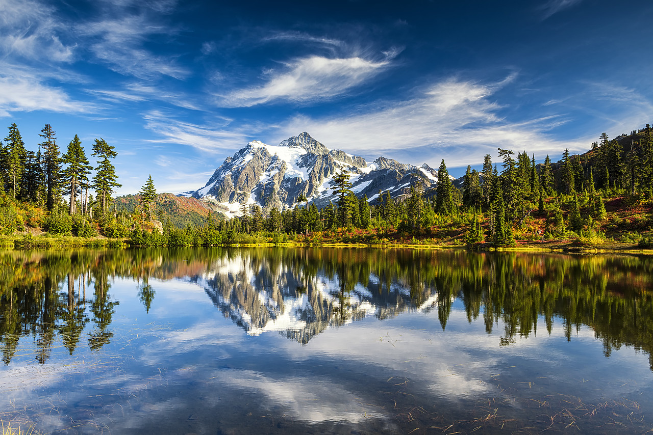 #170485-1 - Mount Shuksan Reflecting in Picture Lake, Mt. Baker-Snoqualmie National Forest, Washington, USA