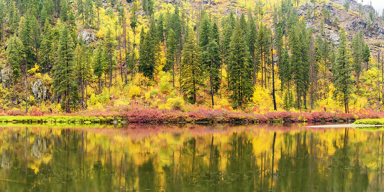 #170585-1 - Jolanda Lake Reflections in Autumn, Wenatchee National Forest, Washington, USA