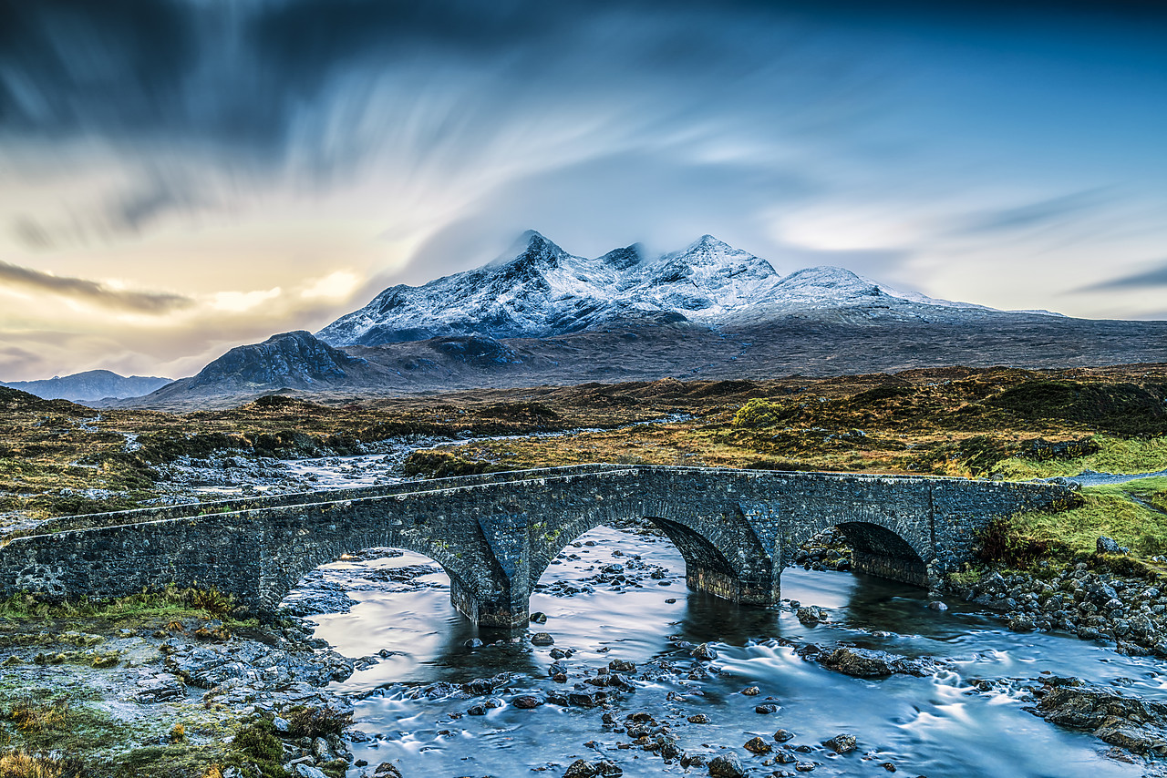 #170723-1 - Sligachan Bridge and Cuillin Hills, Isle of Skye, Highland Region, Scotland