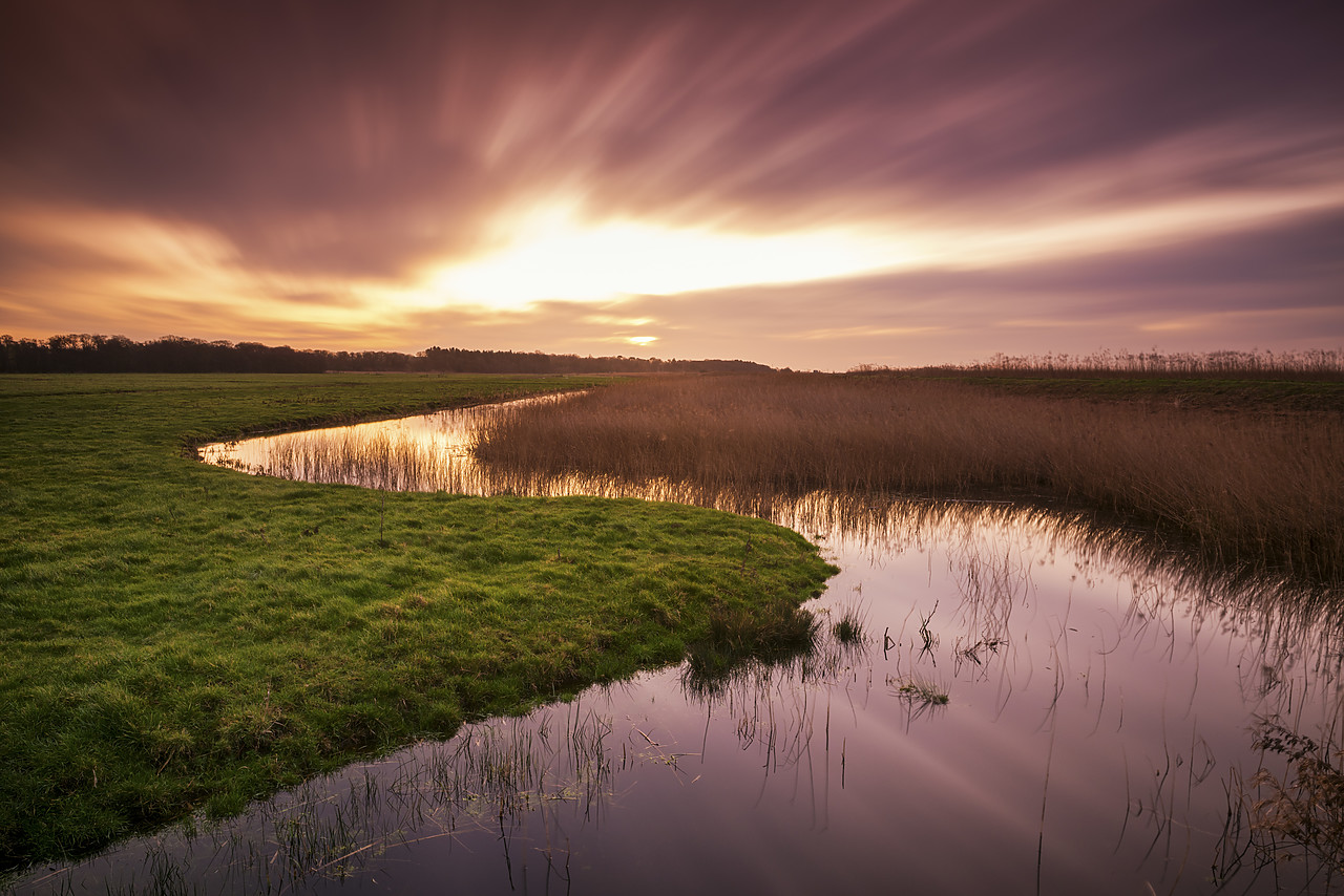 #180017-1 - Curvy Dyke at Sunrise, Herringfleet, Suffolk, England