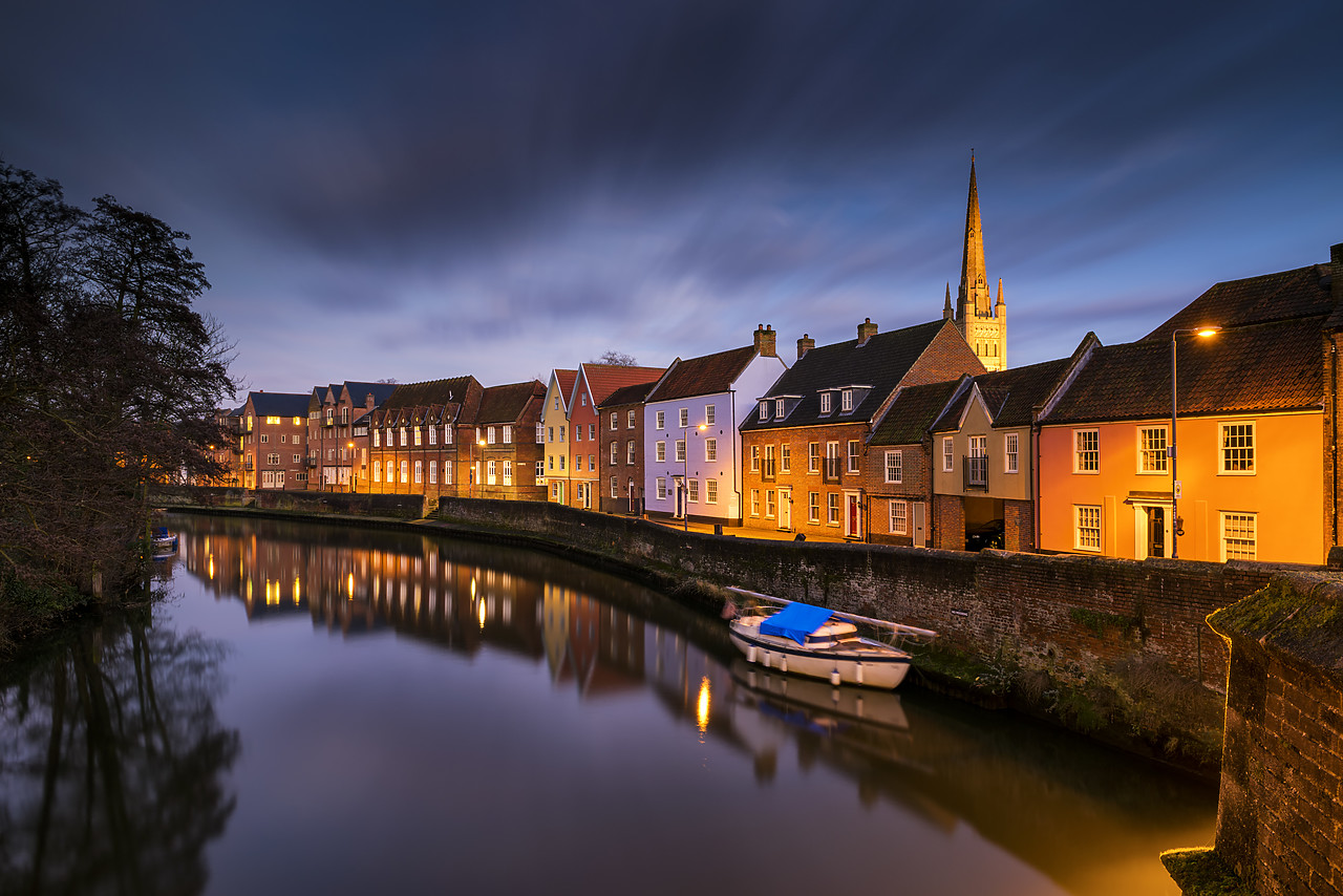 #180019-1 - Fishergate at Twilight, Norwich, Norfolkm England