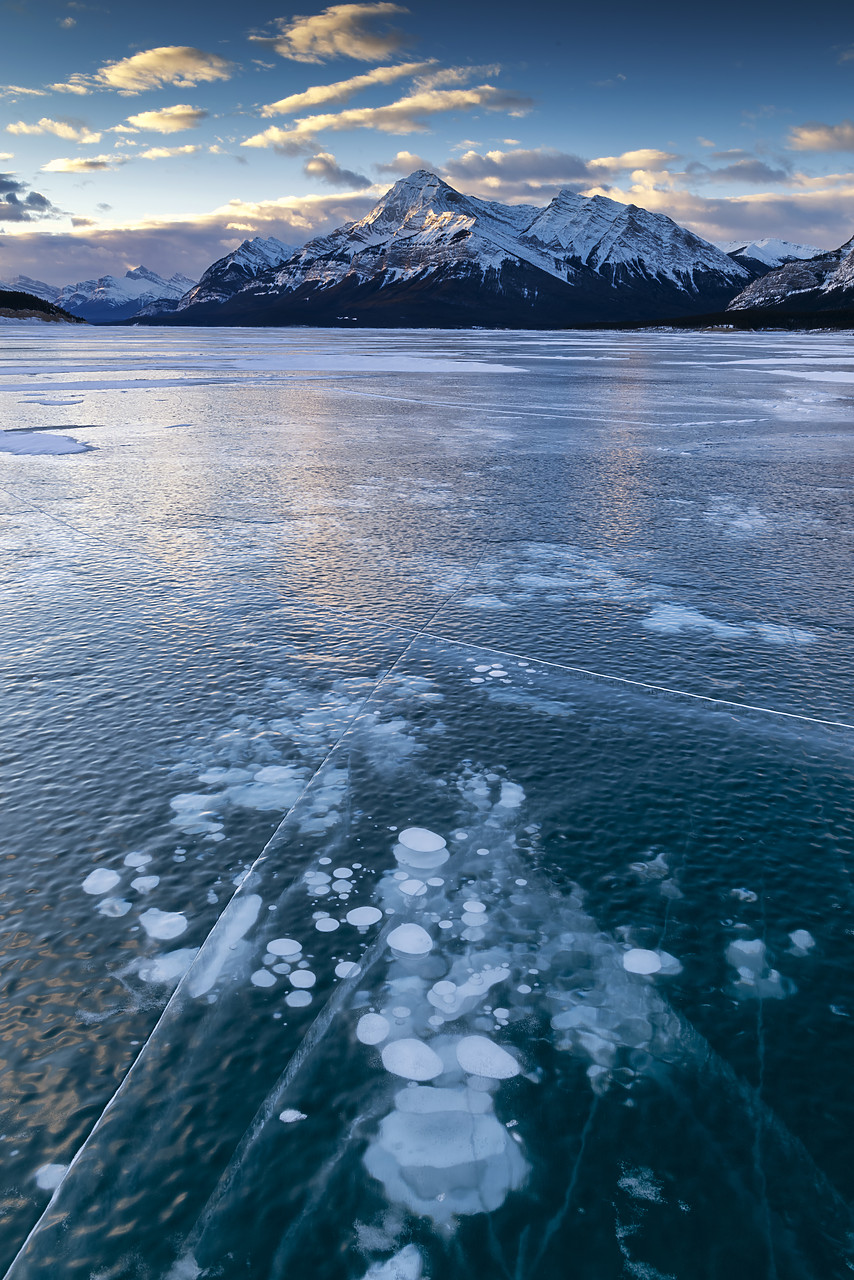 #180041-1 - Frozen Methane Bubbles on Abraham Lake, Aberta, Canada