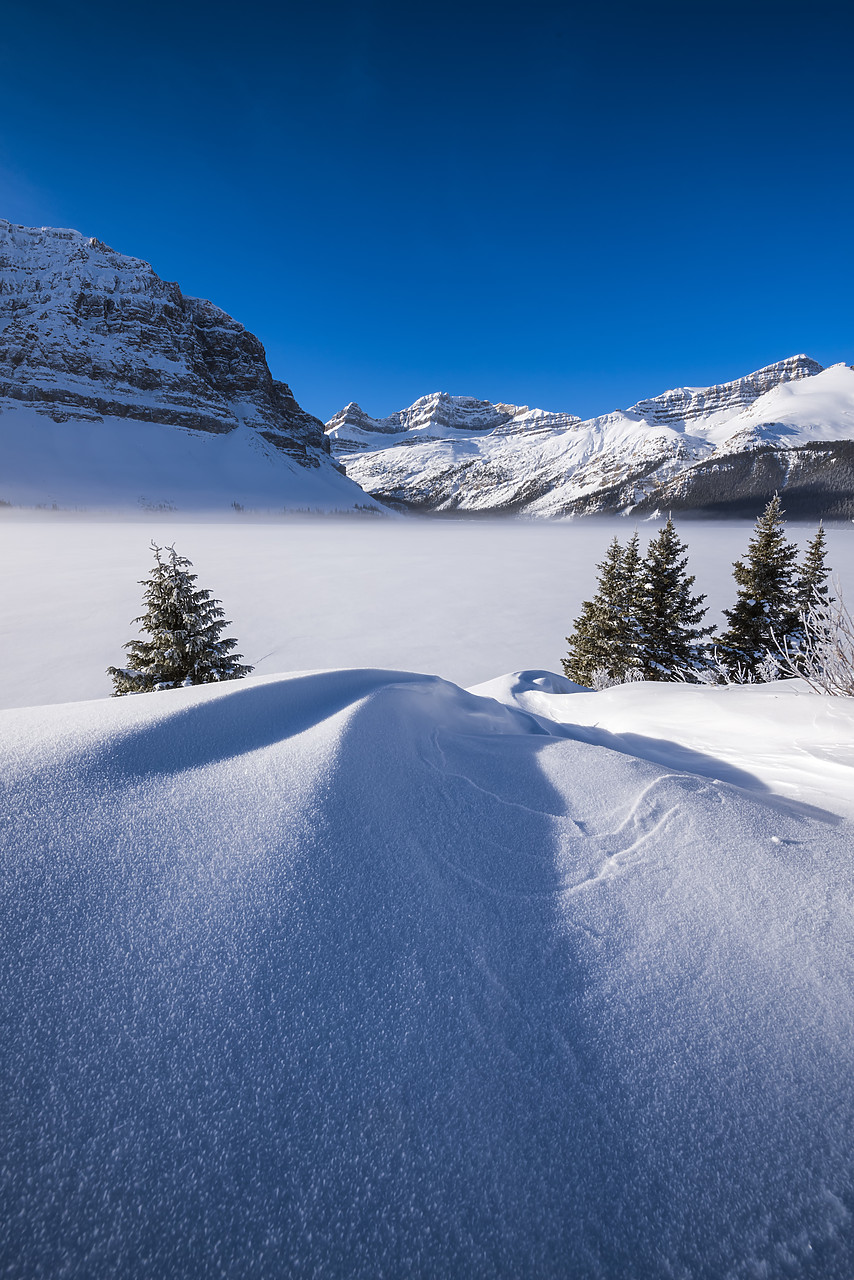 #180050-2 - Bow Lake in Winter,  Banff National Park, Aberta, Canada