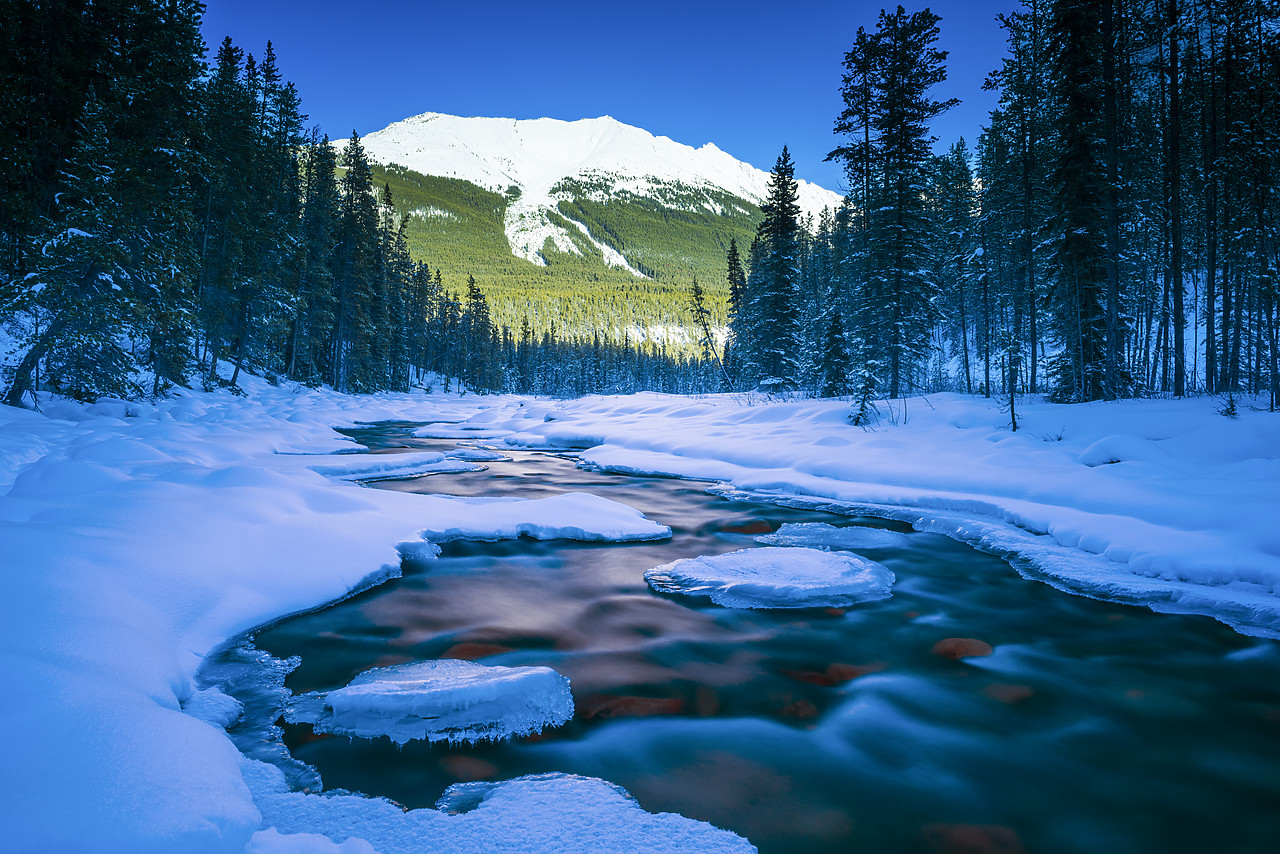 #180055-1 - Ice Formations on Sunwapta River, Jasper National Park, Aberta, Canada