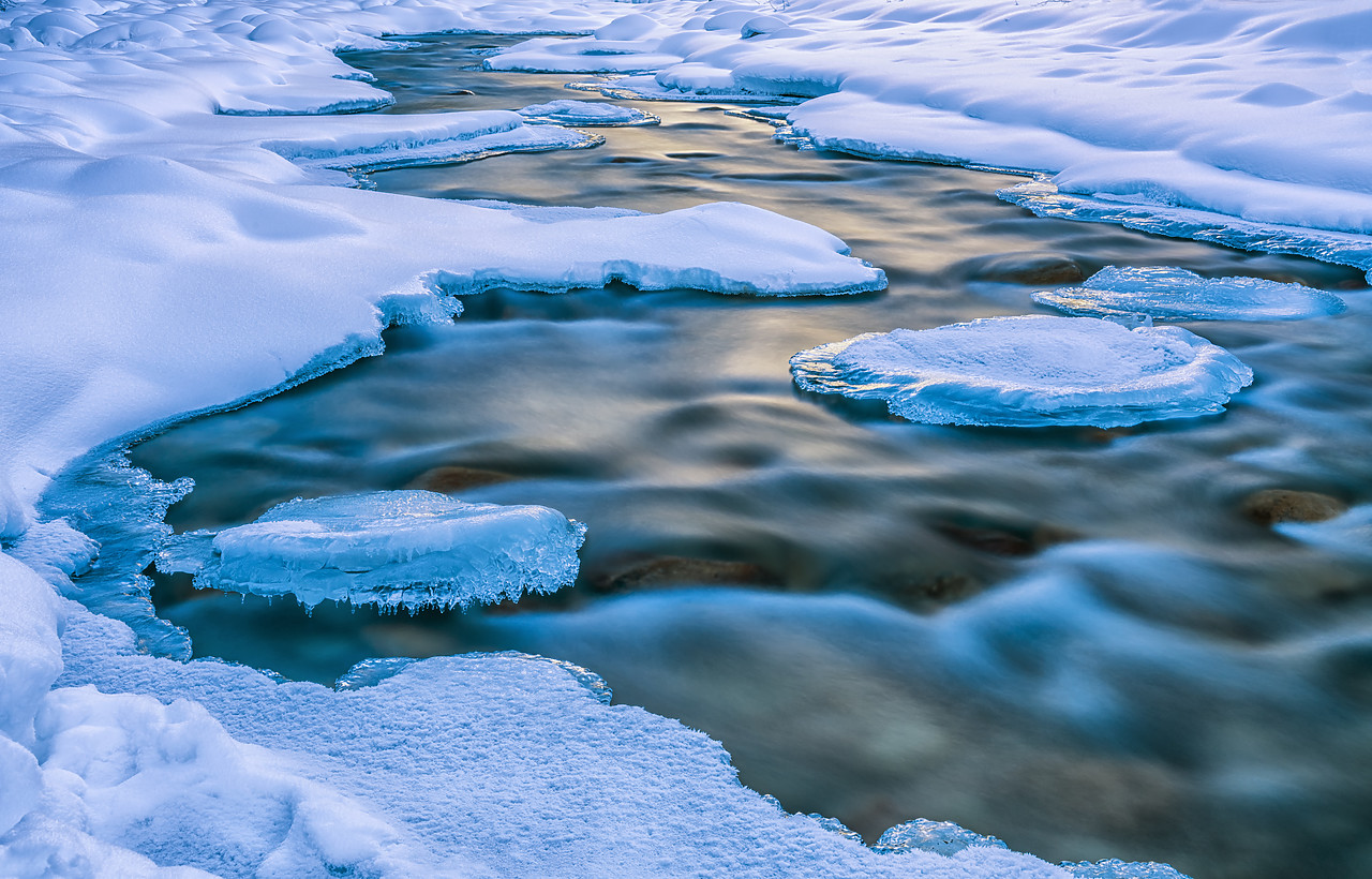 #180056-1 - Ice Formations on Sunwapta River, Jasper National Park, Aberta, Canada