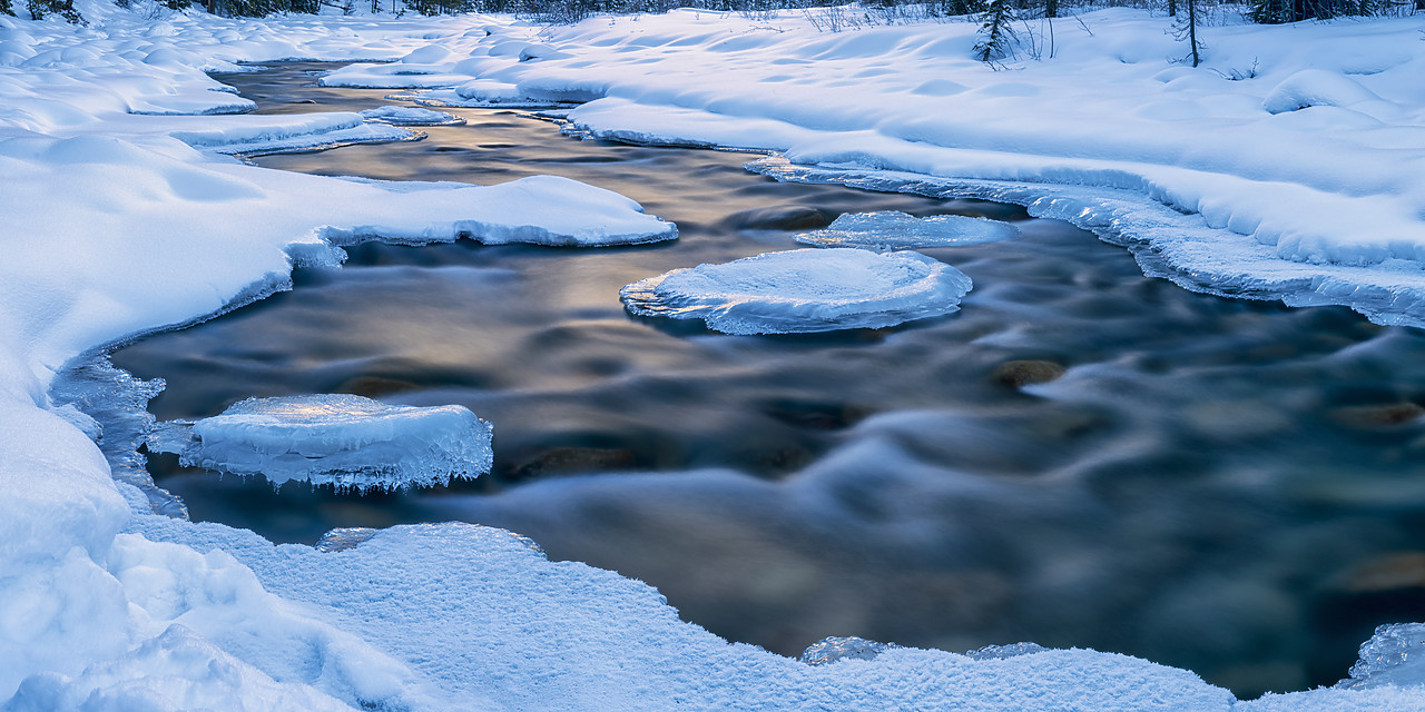 #180056-2 - Ice Formations on Sunwapta River, Jasper National Park, Aberta, Canada