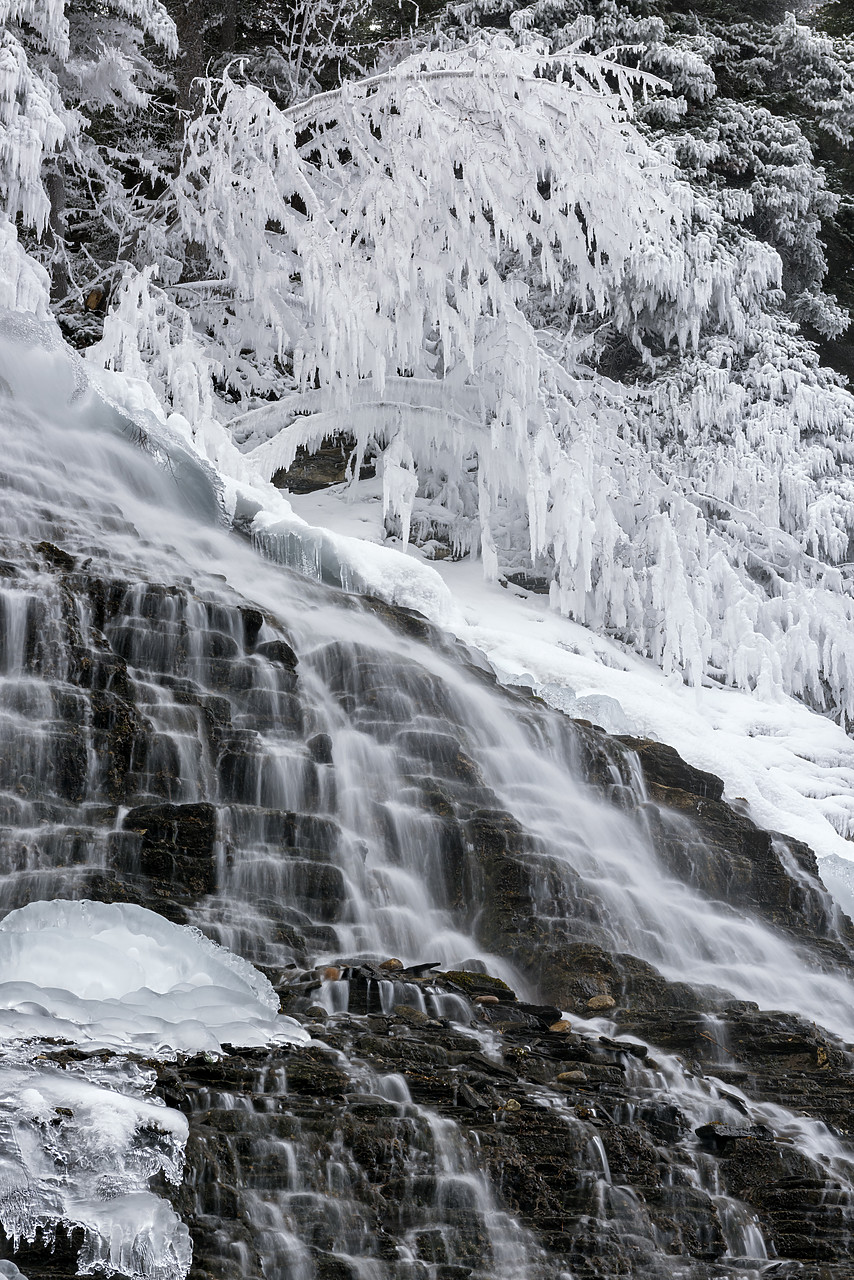 #180062-1 - Fan Falls in Winter, Jasper National Park, Aberta, Canada