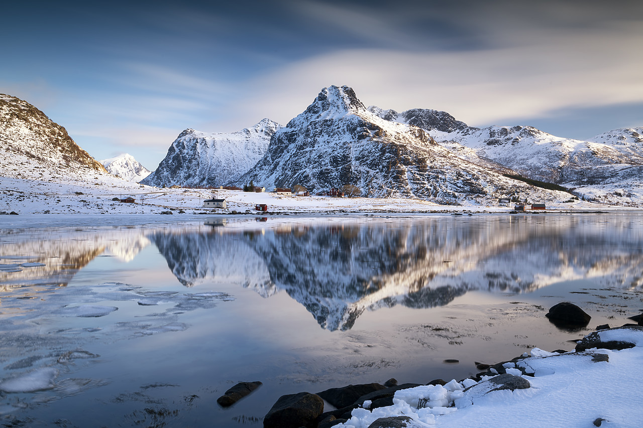 #180115-1 - Mountains Reflecting in Flakstadpollen, Lofoten Islands, Norway
