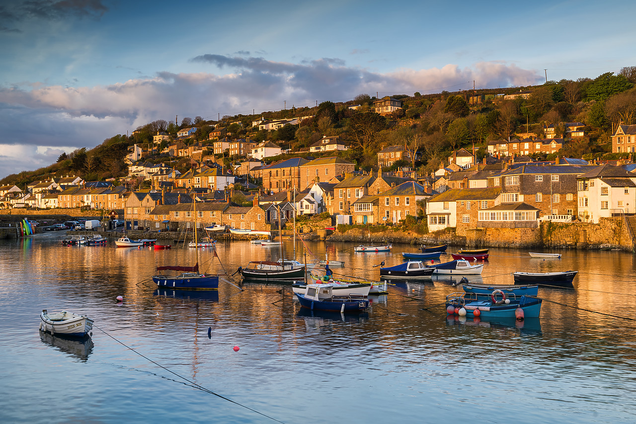 #180171-1 - First Light on Mousehole Harbour, Cornwall, England