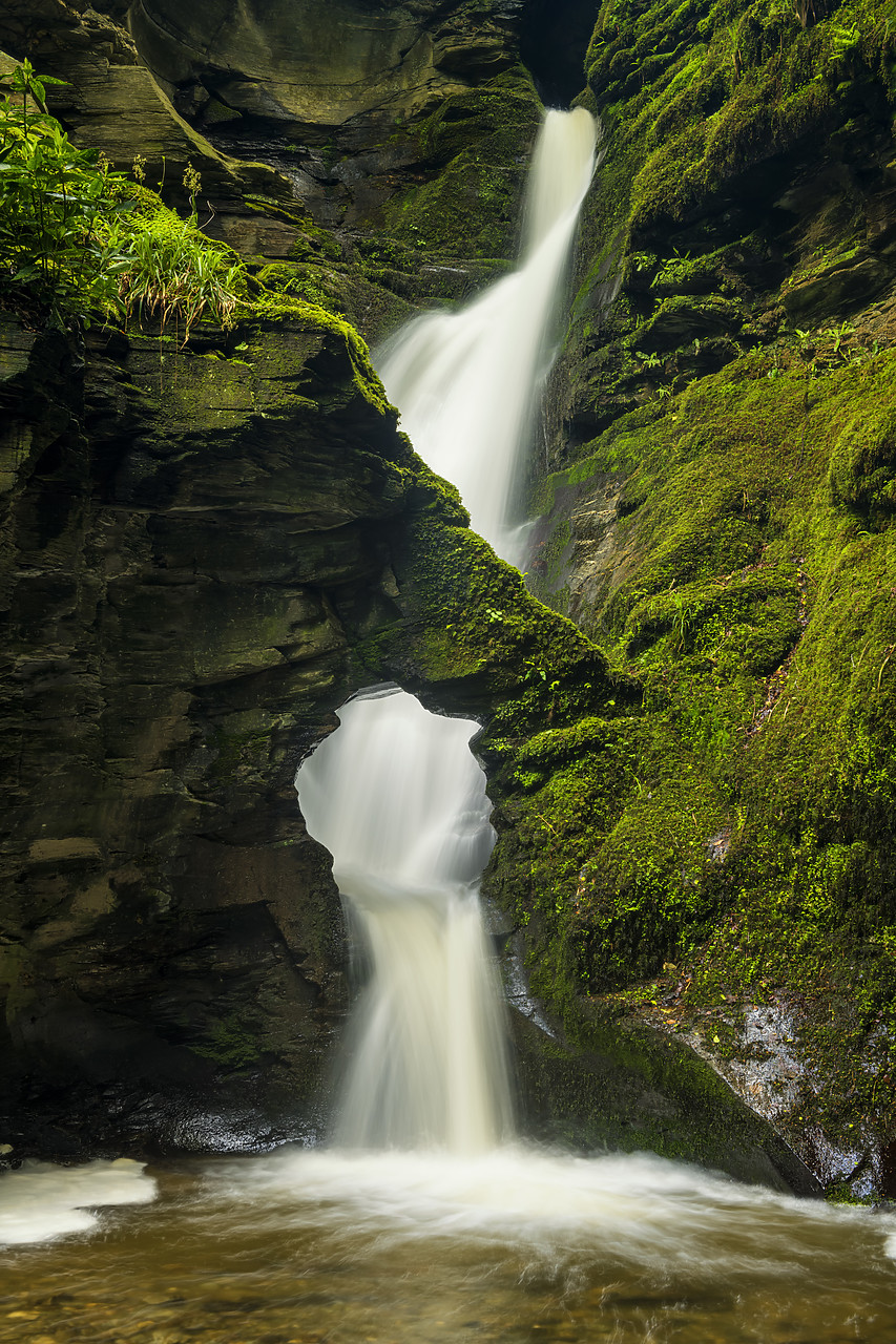 #180177-1 - St. Nectan's Glen Waterfall, near Tintagel, Cornwall, England