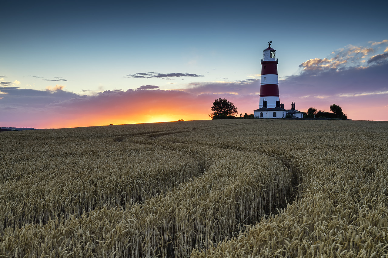 #180369-1 - Happisburgh Lighthouse at Sunset, Norfolk, England
