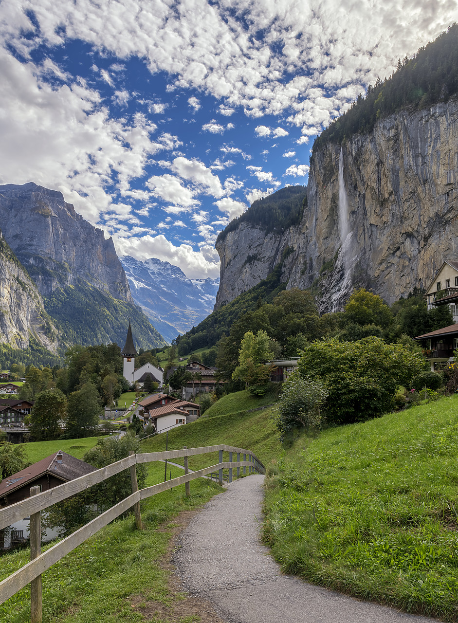 #180407-1 - Path Leading in Lauterbrunnen, Bernese Oberland, Switzerland