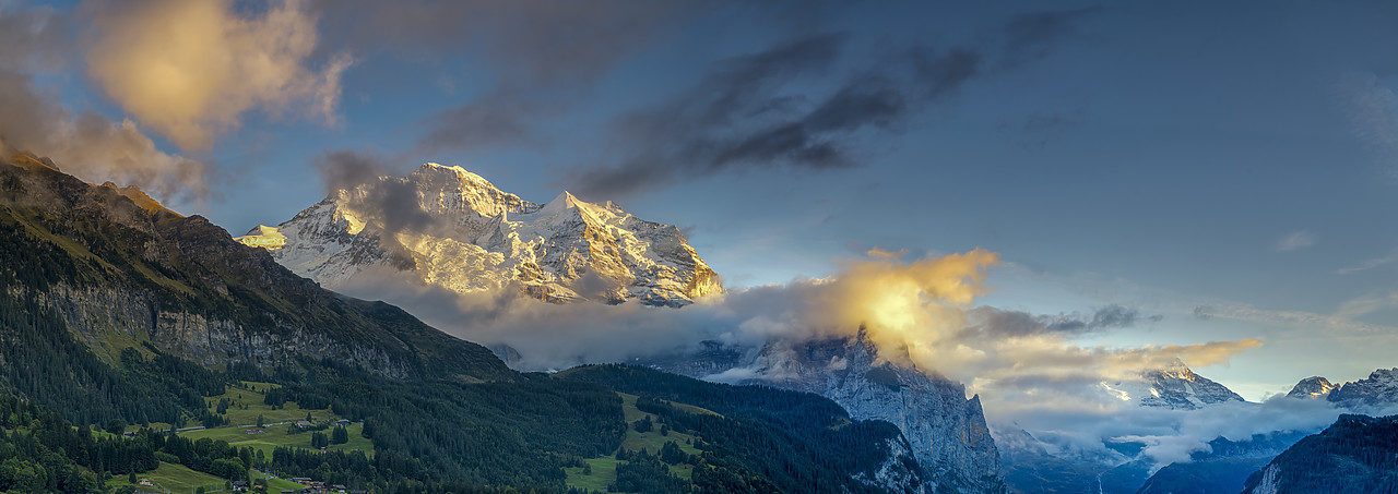 #180409-2 - Last Light on Jungfrau, Bernese Oberland, Switzerland