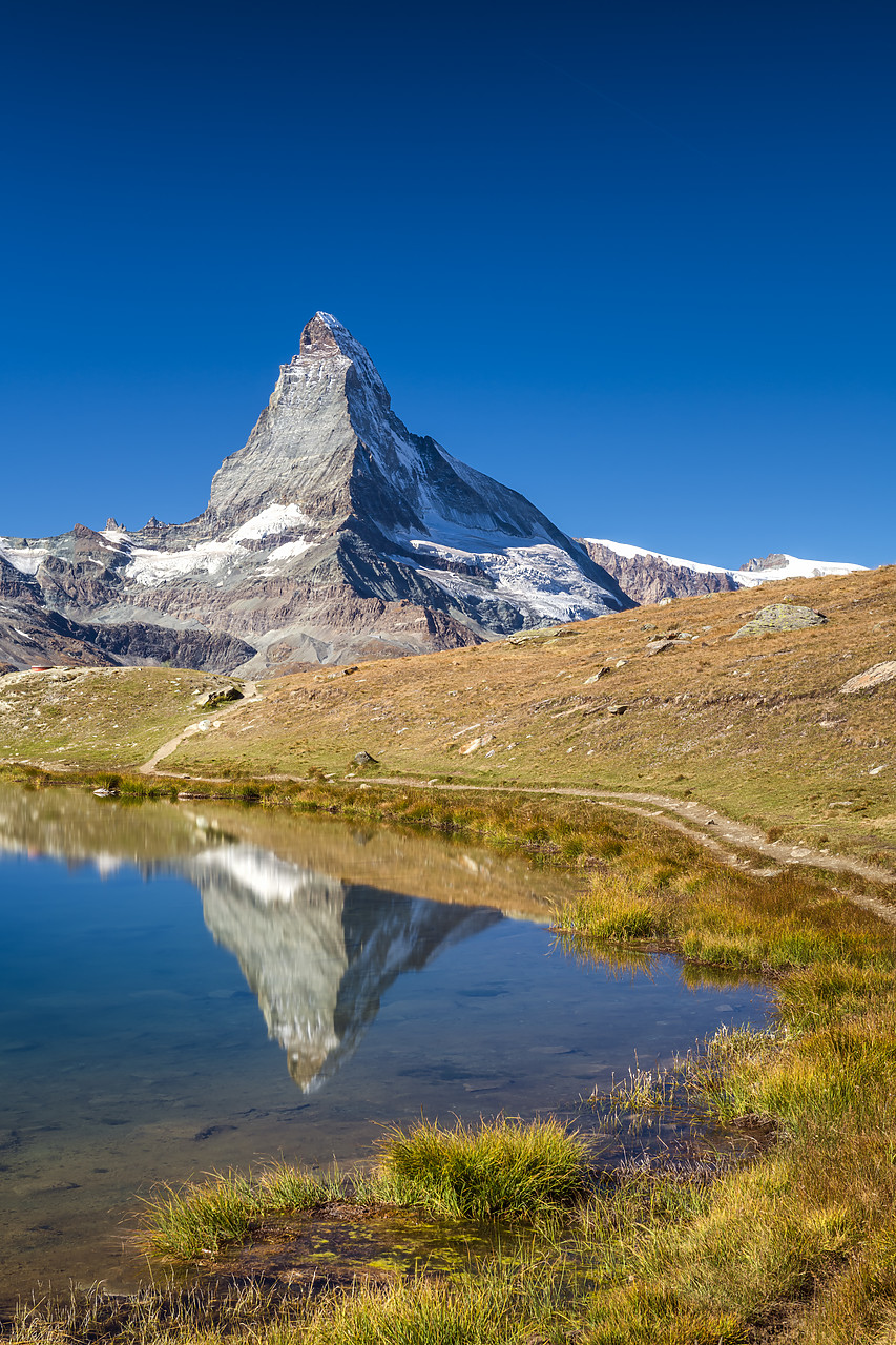 #180425-2 - Matterhorn Reflecting in Stellisee, Zermatt, Valais Region, Switzerland