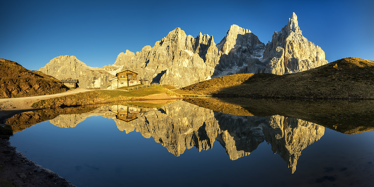 #180472-1 - Pale di San Martino Reflecting in Lake, Passo Rolle, Dolomites, Italy