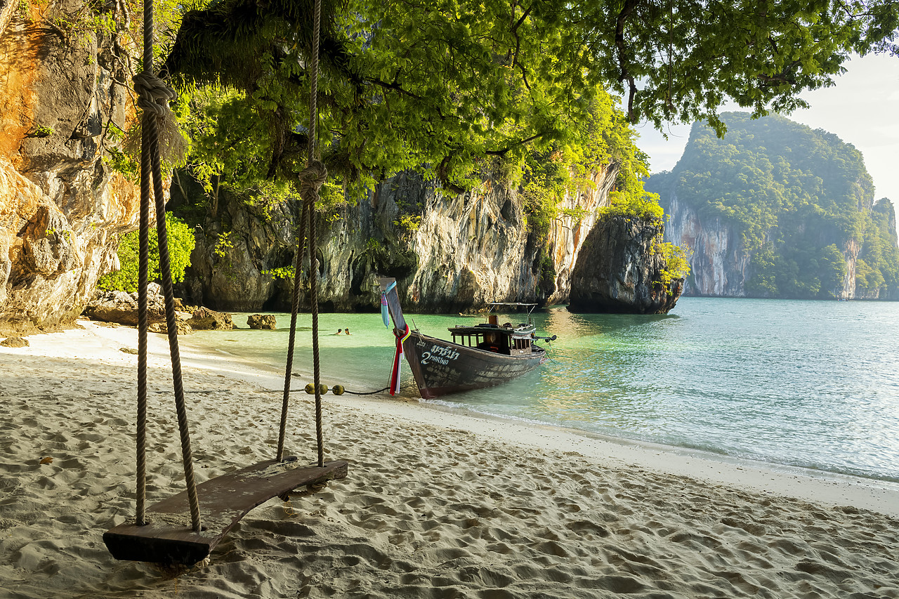 #180515-1 - Longtail Boat in Bay, Andaman Sea, Phang-nga, Thailand, Asia