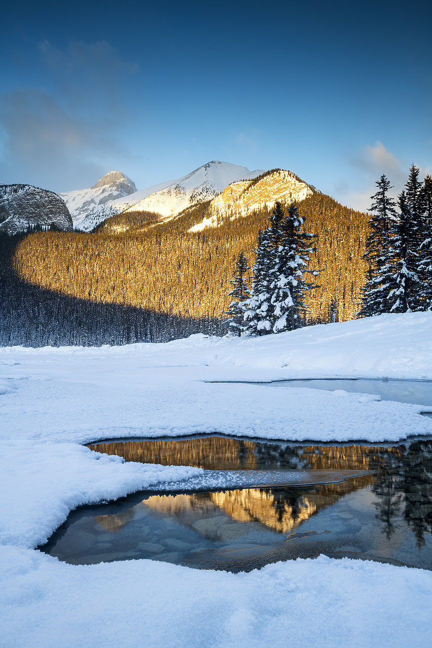 #190158-2 - Lake Louise Reflections in Winter, Alberta, Canada