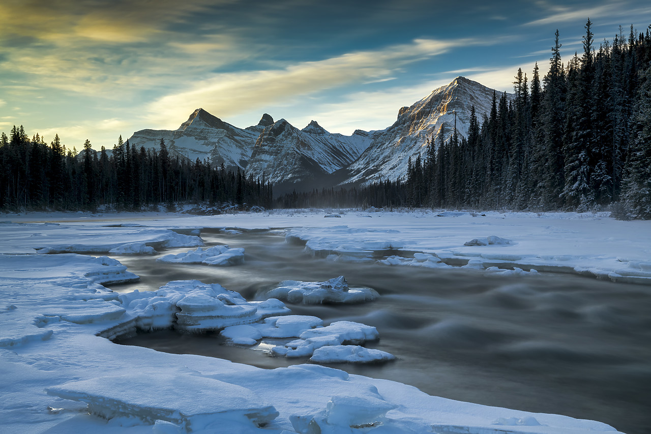 #190179-1 - Athabasca River in Winter, Jasper National Park, Alberta, Canada