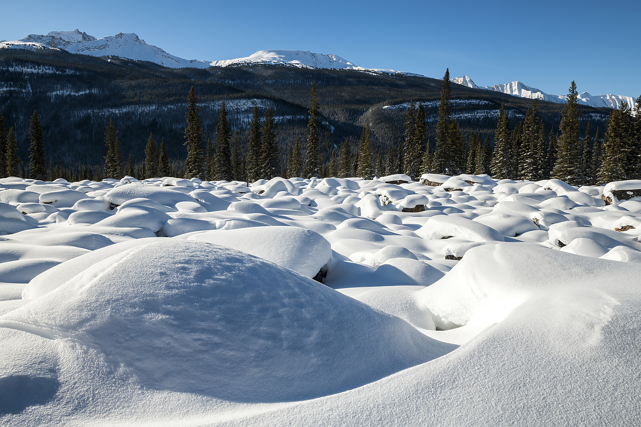 #190188-1 - Snow-covered Boulders, Alberta, Canada