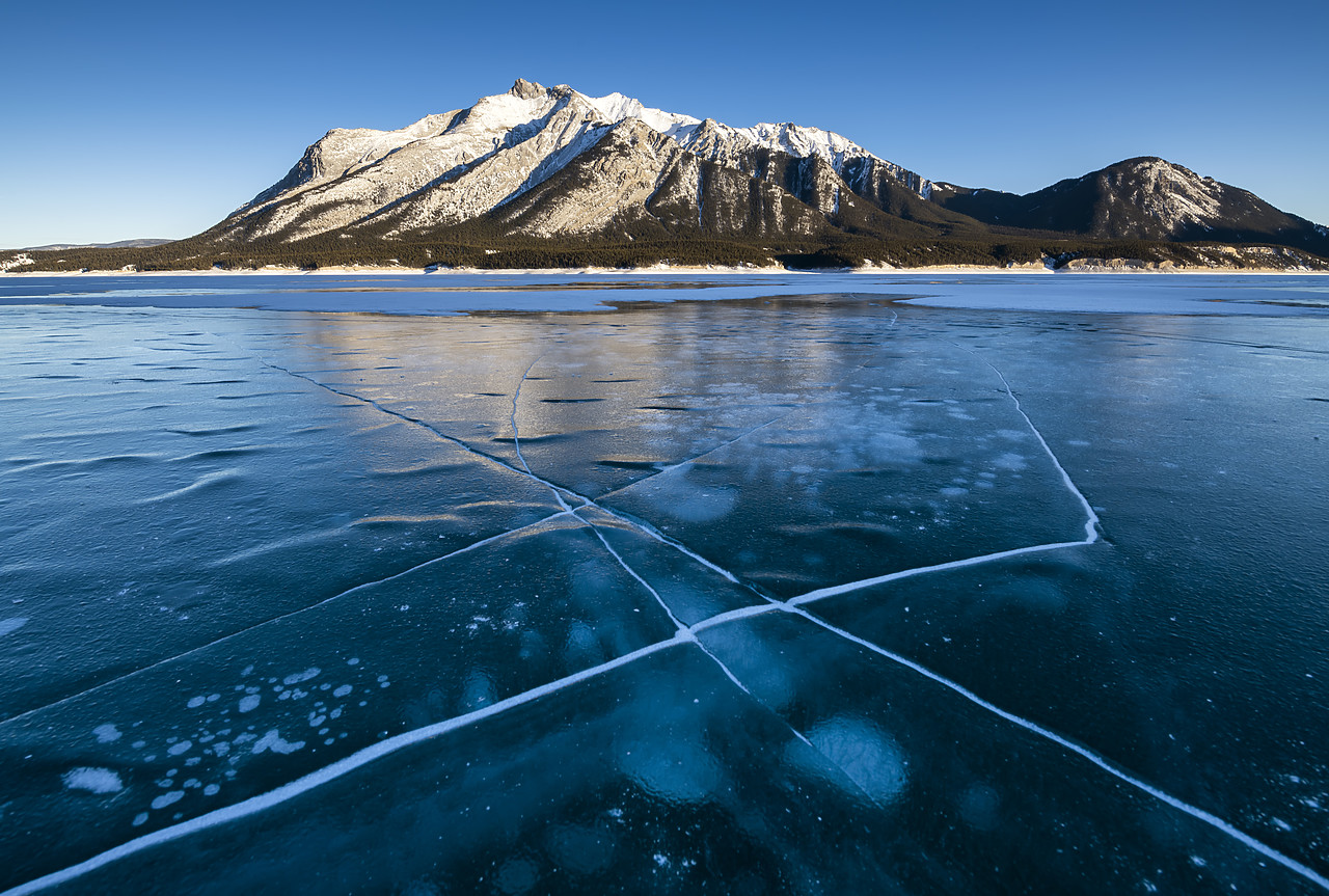 #190196-1 - Frozen Bubbles on Abraham Lake, Alberta, Canada