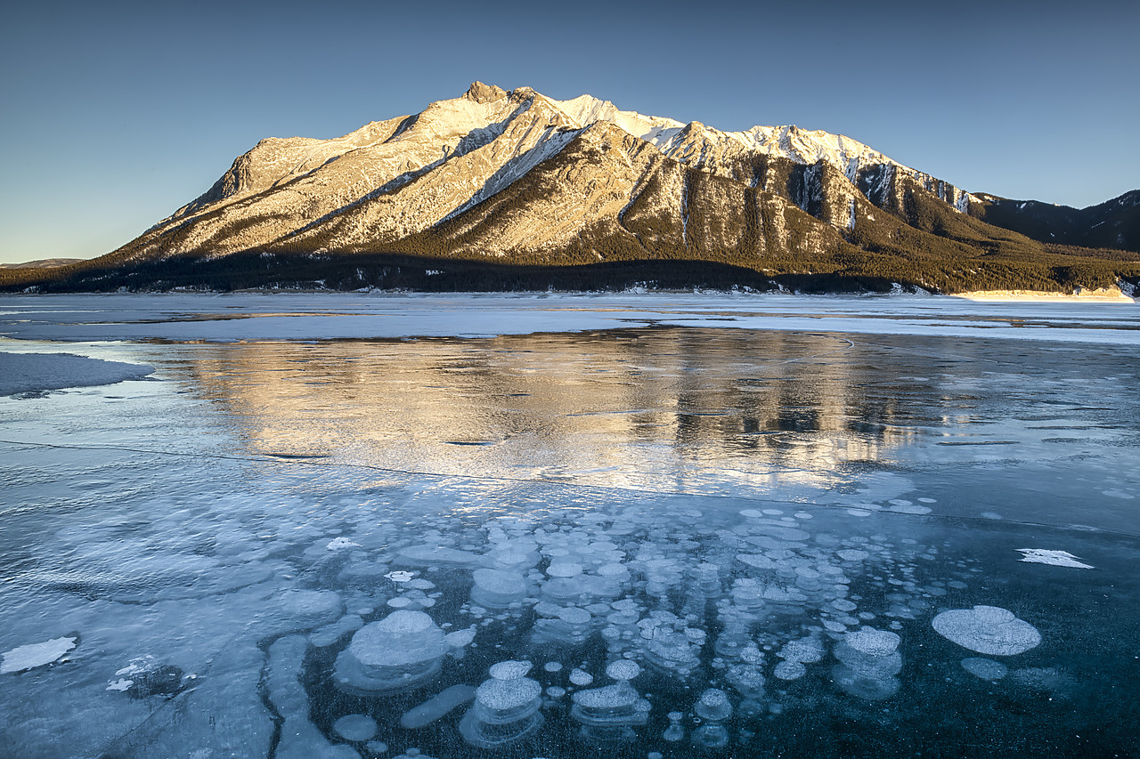 #190199-1 - Frozen Bubbles on Abraham Lake, Alberta, Canada