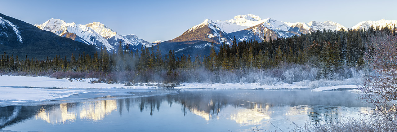 #190202-1 - Vermilion Lake Reflections in Winter, Banff, Alberta, Canada