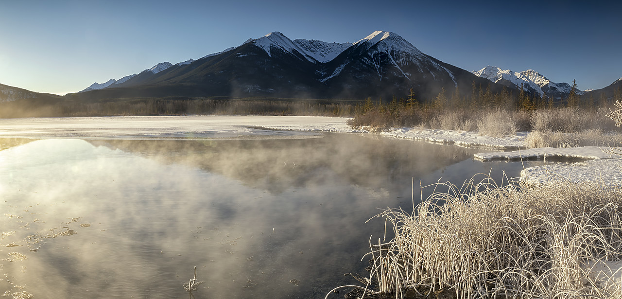 #190203-1 - Mist on Vermilion Lake in Winter, Banff, Alberta, Canada