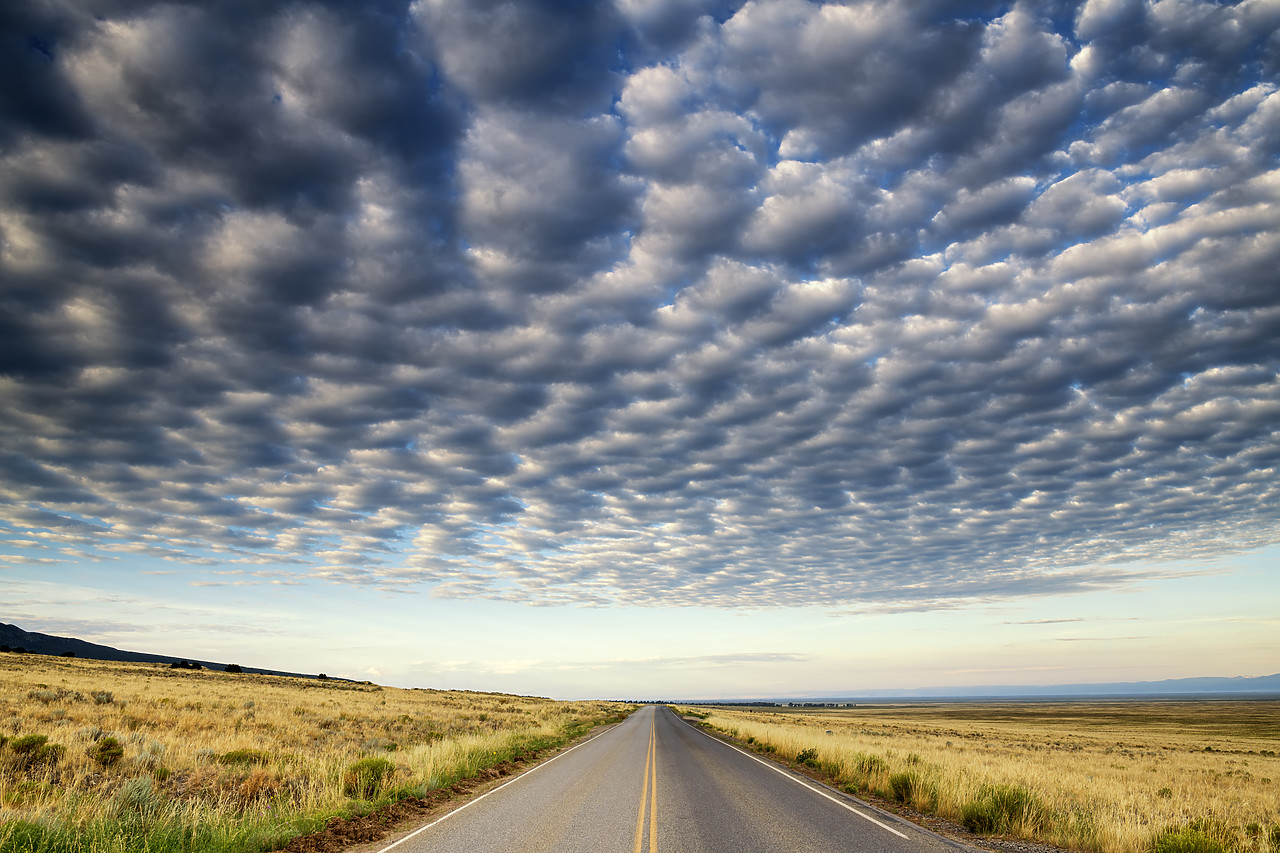 #190242-1 - Cloudscape over Road, near Alamosa, Colorado, USA