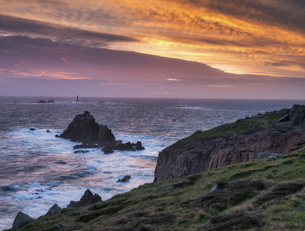 #190261-1 - Land's End at Sunset, Cornwall, England