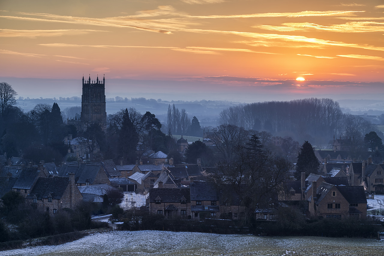 #190288-1 - Winter Sunrise over Chipping Campden, Cotswolds, Gloucestershire, England
