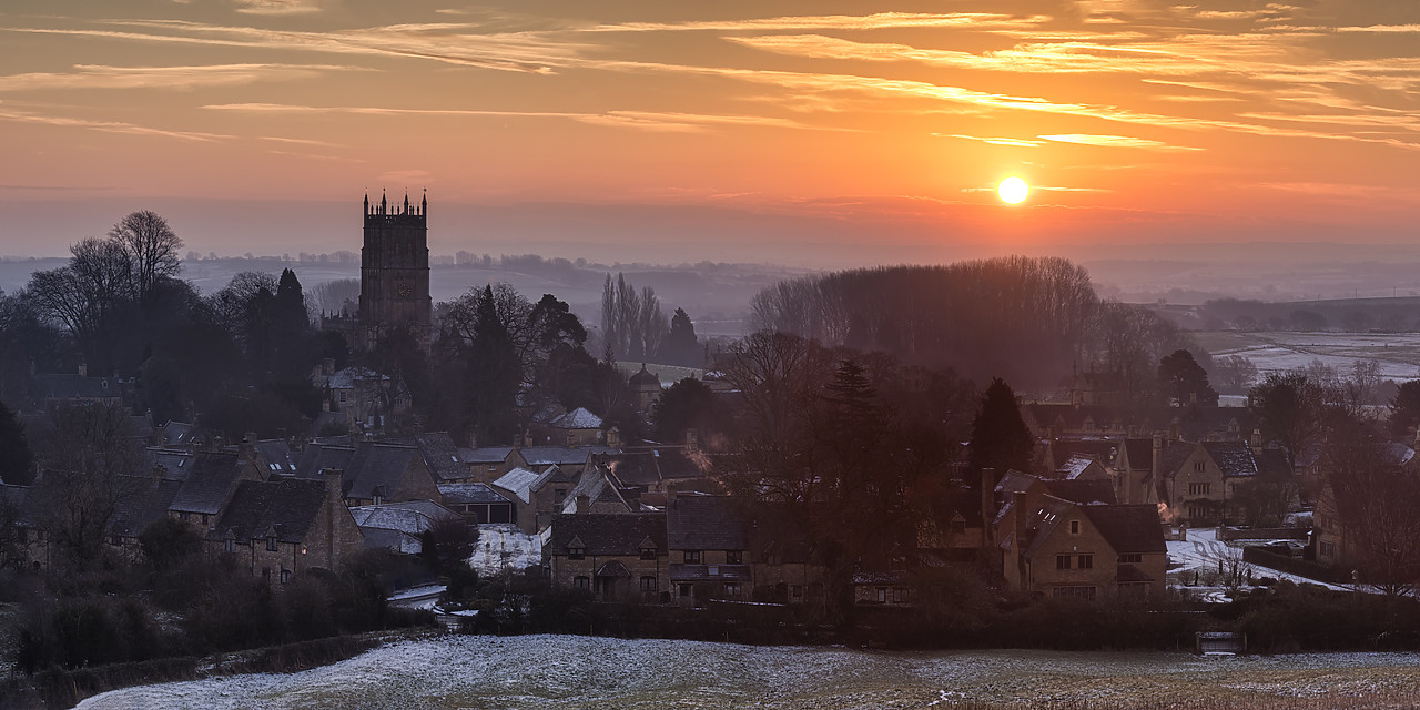 #190289-1 - Winter Sunrise over Chipping Campden, Cotswolds, Gloucestershire, England