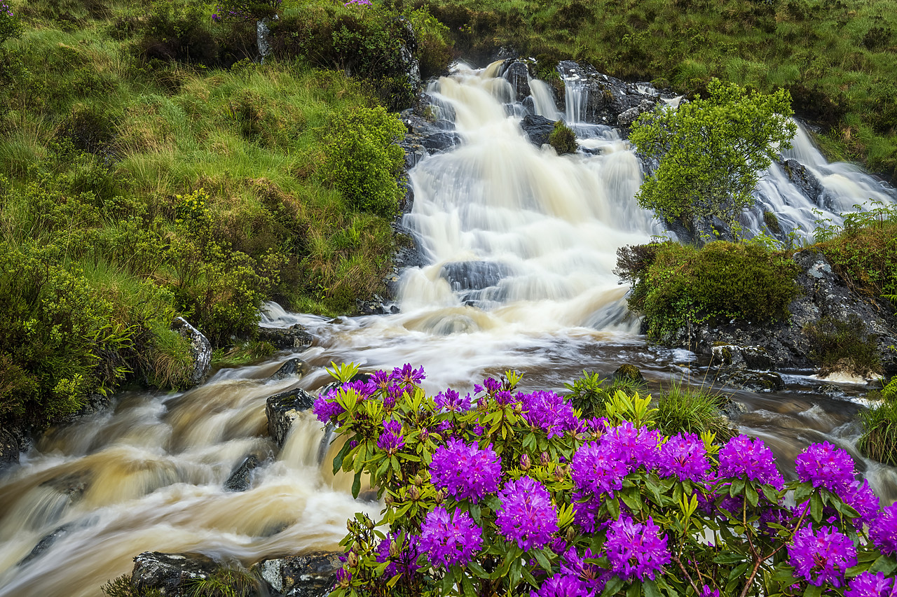 #190324-1 - Waterfall in Spring, Glenveagh National Park, Co. Donegal, Ireland