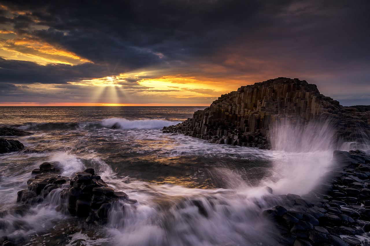 #190341-1 - Giant's Causeway at Sunset, Co. Antrim, Northern Ireland