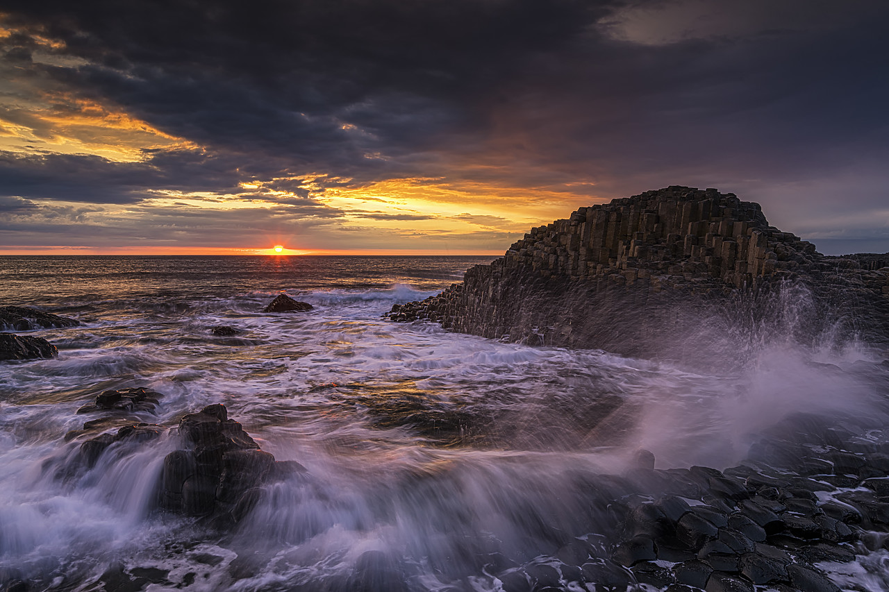 #190342-1 - Giant's Causeway at Sunset, Co. Antrim, Northern Ireland