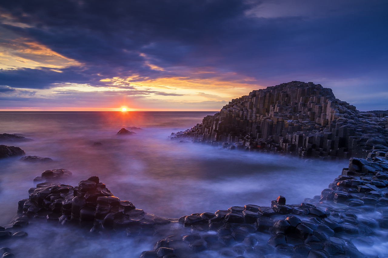 #190343-1 - Giant's Causeway at Sunset, Co. Antrim, Northern Ireland