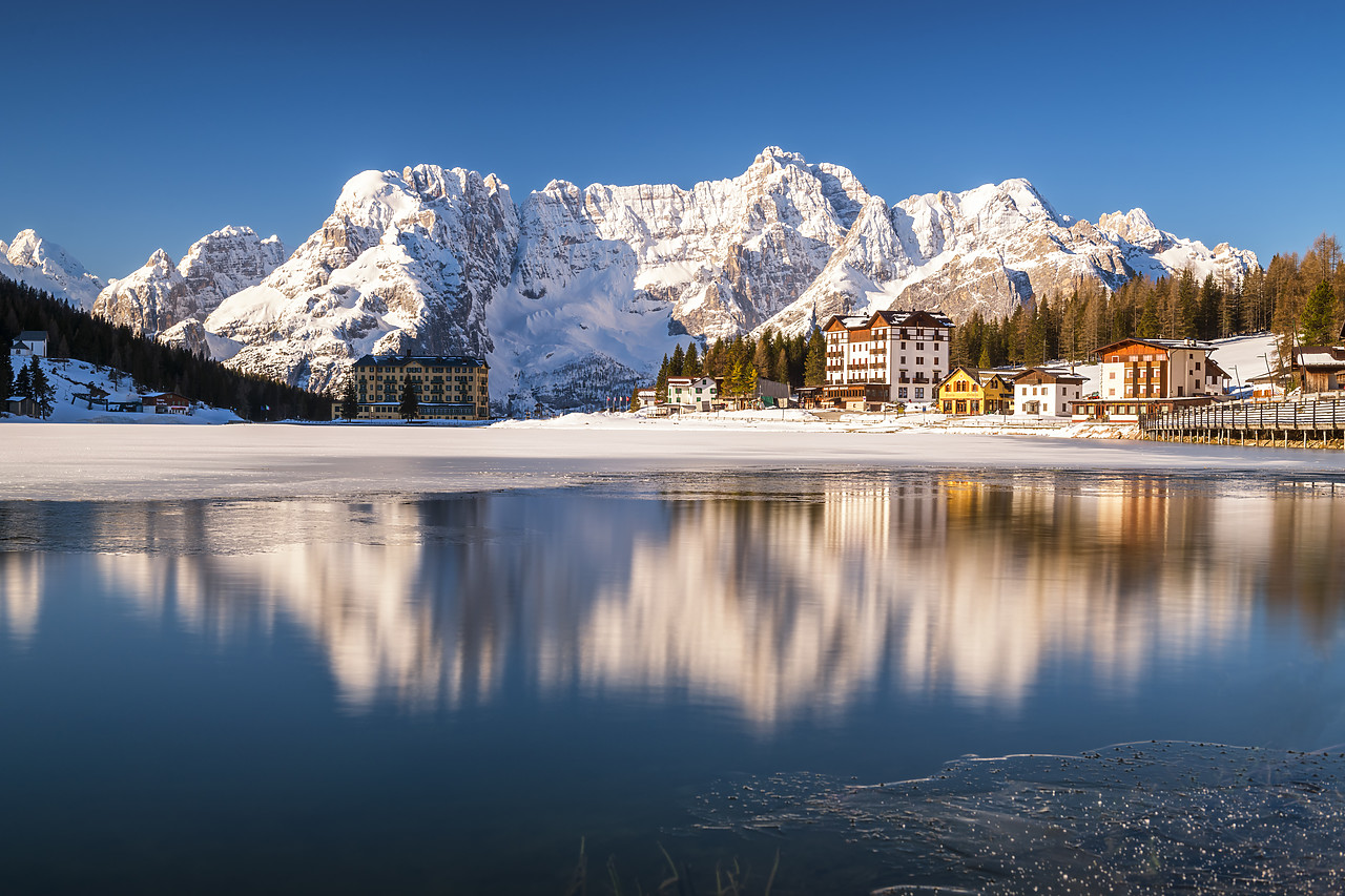 #190364-1 - Monte Cristallo Reflecting in Lake Misurina, Dolomites, Belluno, Italy