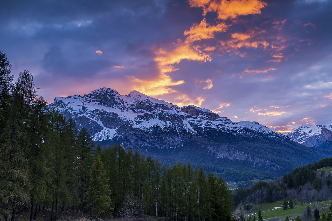 #190393-1 - Cristallos at Sunset, Cortina d'Ampezzo, Dolomites, Belluno, Italy