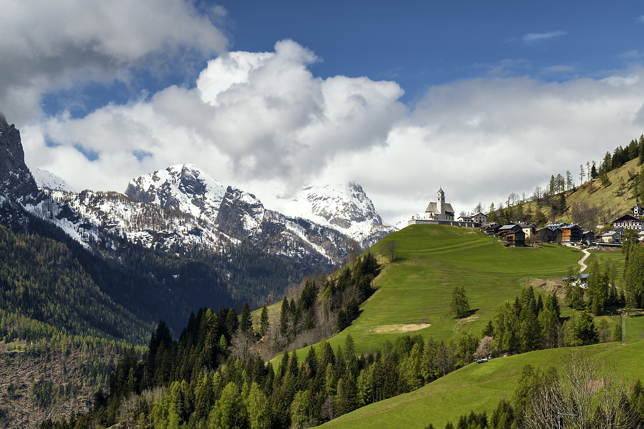 #190394-1 - Church in Dolomites, Selva di Cadore, Veneto, Italy