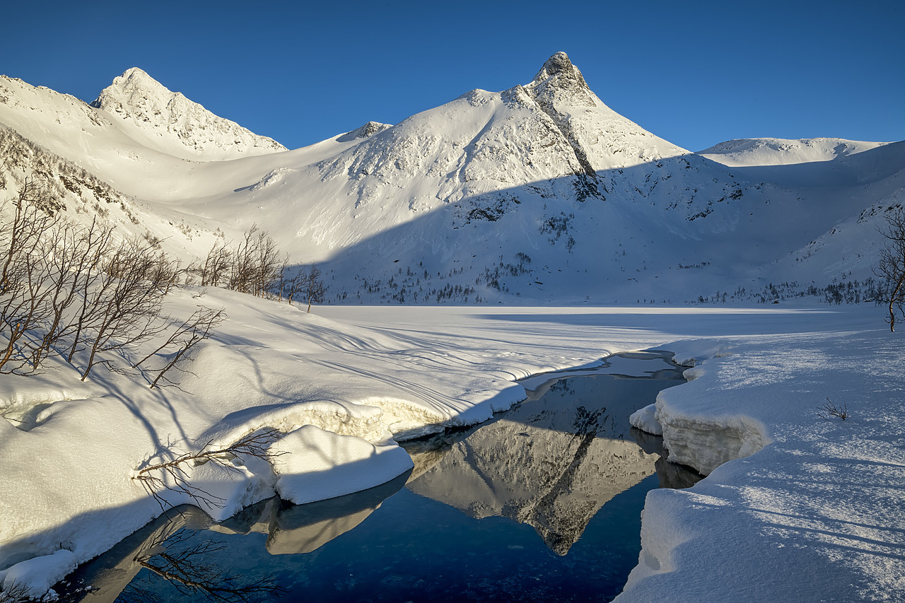 #190458-1 - Tverrfjellet Reflection in Winter, Senja, Norway