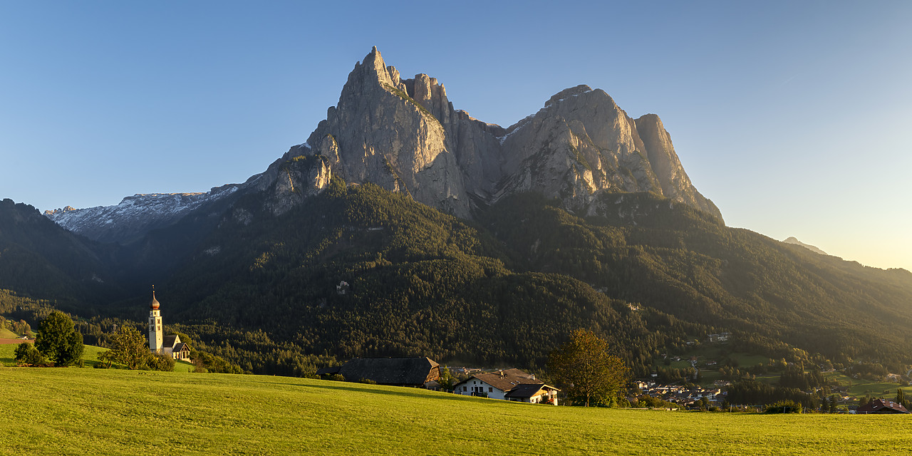 #190554-1 - Mt. Schlern & St. Valentin Church, Dolomites, South Tyrol, Italy