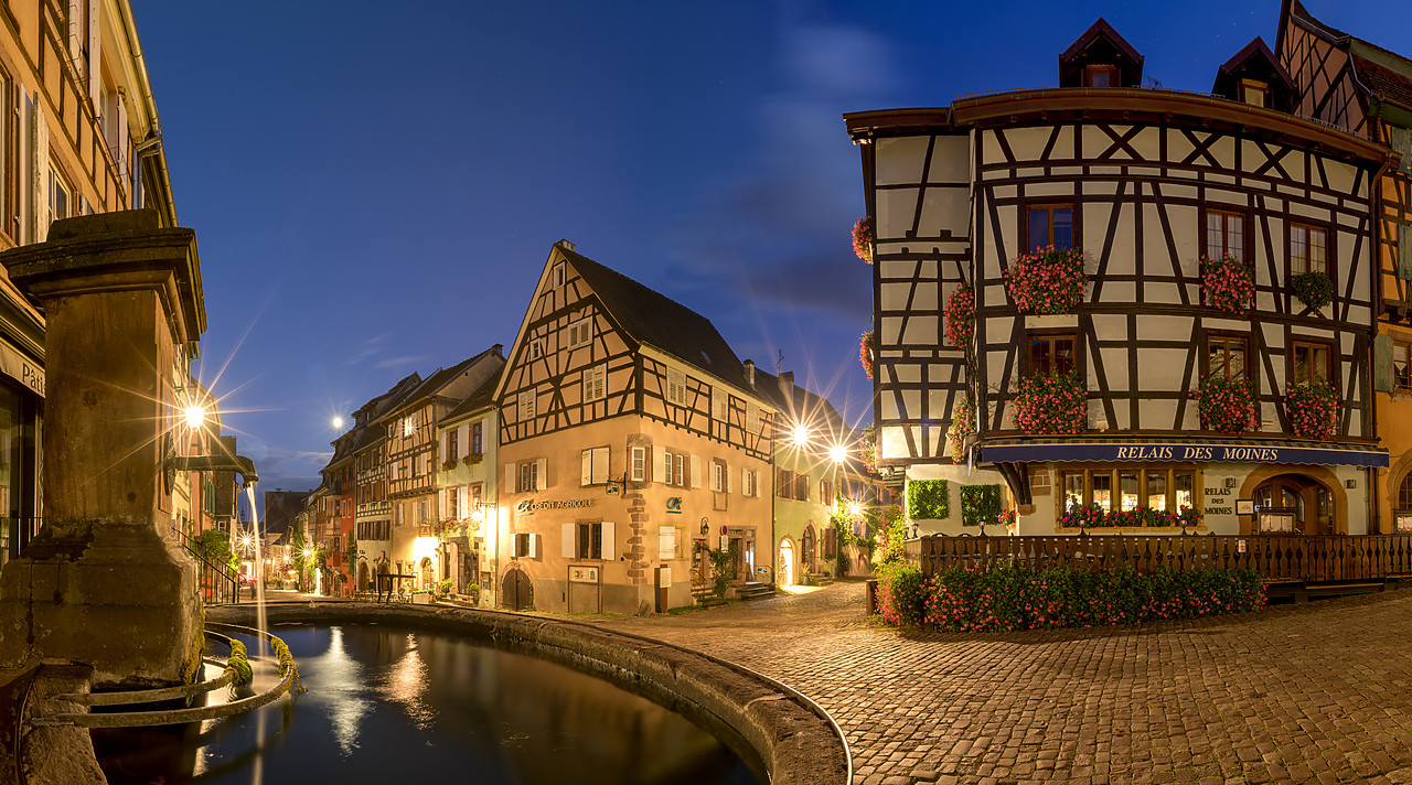 #190560-1 - Riquewihr at Night, Alsace, France