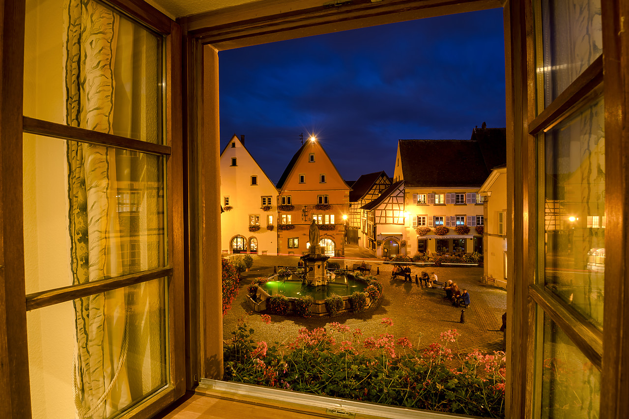 #190575-1 - Room With a View, Eguisheim at Night, Alsace, France