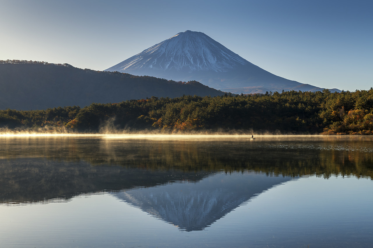 #190637-1 - Mt. Fuji Reflecting in Lake Saiko, Fujinomiya, Shizouka, Honshu, Japan