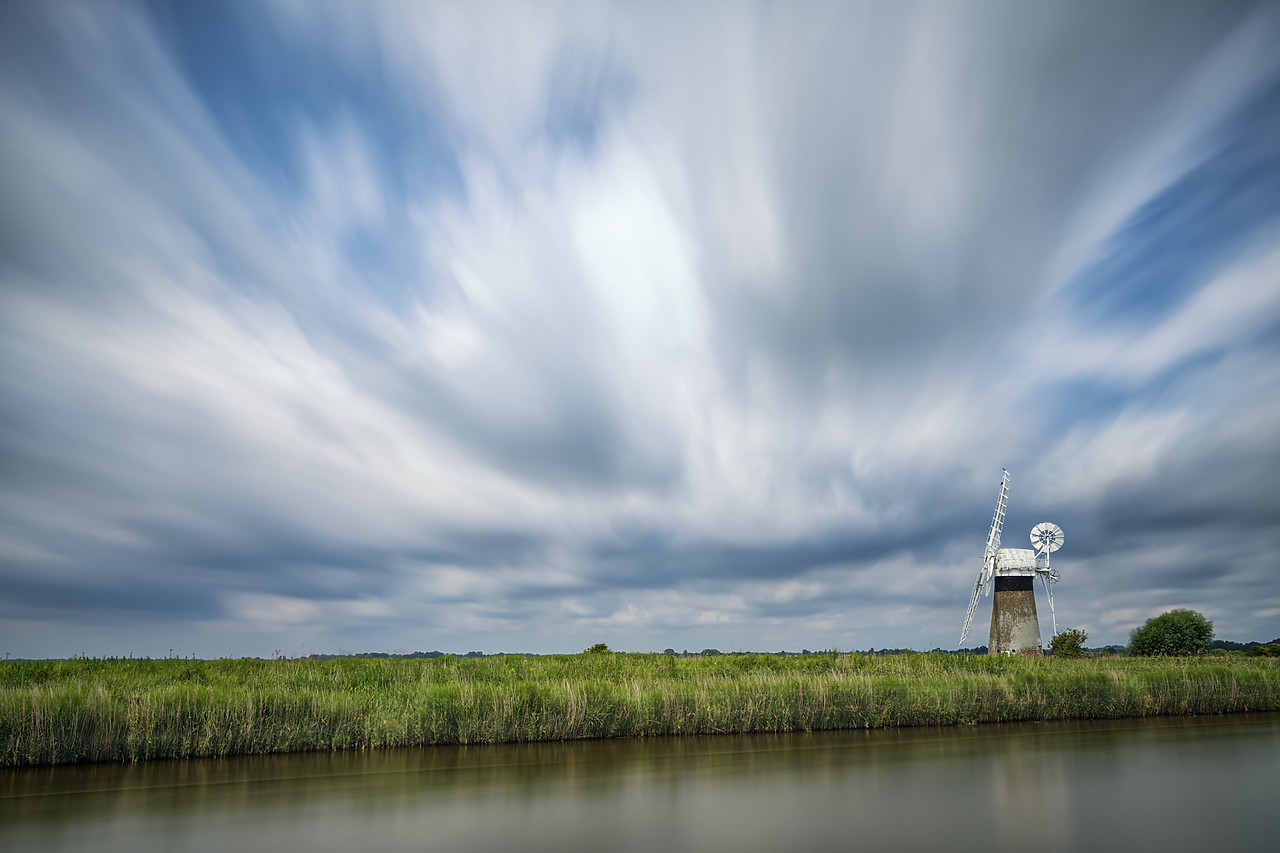 #190764-1 - Cloudscape over St. Benet's Mill, Norfolk Broads National Park, Norfolk, England