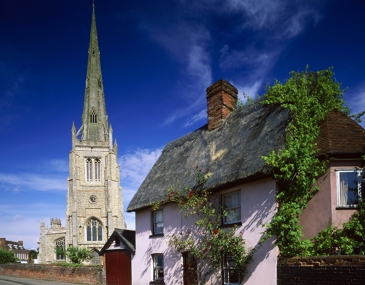 #200068-2 - Church & Cottage, Thaxted, Essex, England
