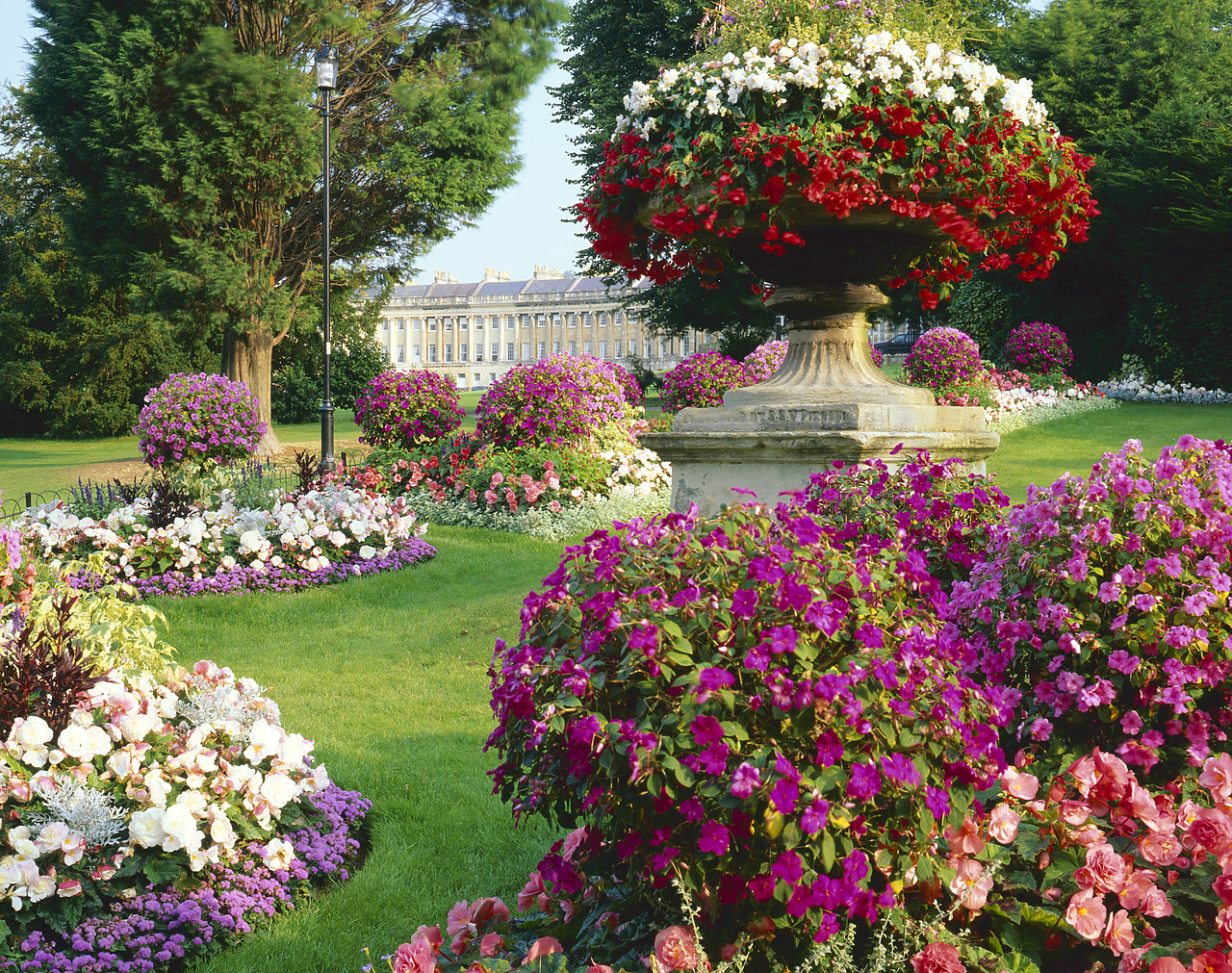 #200082-8 - Royal Crescent Flower Garden, Bath, Avon, England
