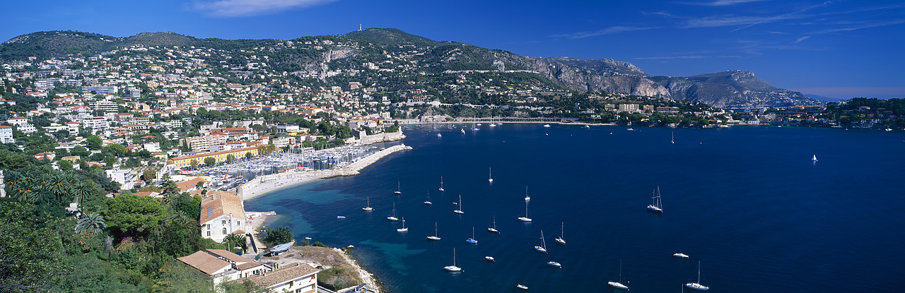 #200296-3 - View over Villefranche, Cote d' Azur, France