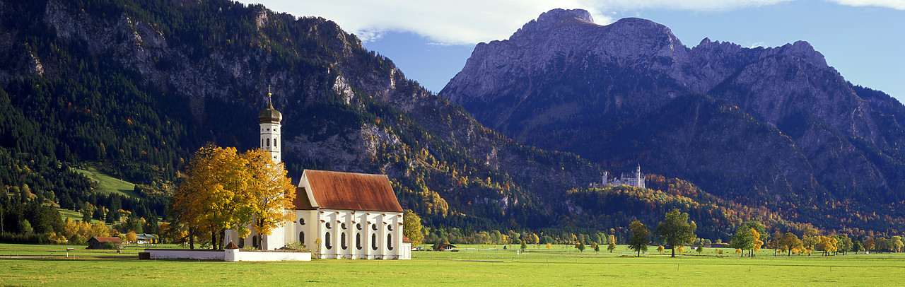 #200368-4 - Church in Autumn, Hohenschwangau, Bavaria, Germany