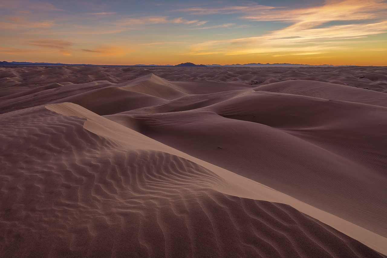 #220008-1 - Sunrise over Imperial Sand Dunes National Recreation Area, California, USA