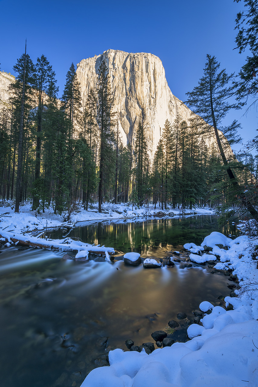 #220019-1 - El Capitan & Merced River in Winter, Yosemite National Park, California, USA